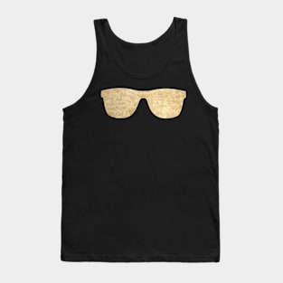 Sunglasses - golden faux foil Tank Top